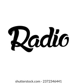texto de radio sobre fondo blanco.