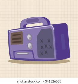 radio theme elements vector, eps
