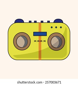 radio theme elements vector,eps