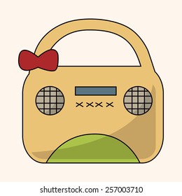 radio theme elements vector,eps