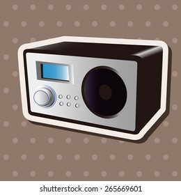 radio theme elements vector,eps