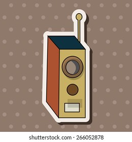 radio theme elements vector,eps