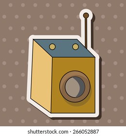 radio theme elements vector,eps