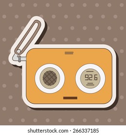 radio theme elements vector,eps