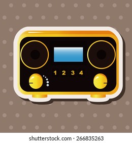 radio theme elements vector,eps