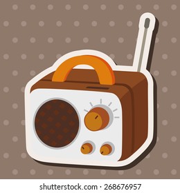 radio theme elements vector,eps