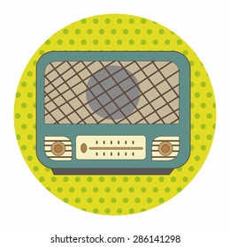 radio theme elements vector,eps