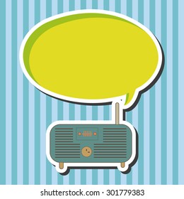 radio theme elements vector,eps
