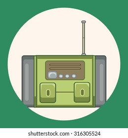 radio theme elements vector,eps