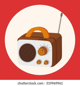 radio theme elements vector,eps