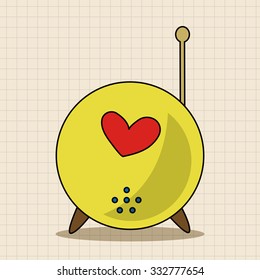 radio theme elements vector,eps
