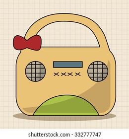 radio theme elements vector,eps