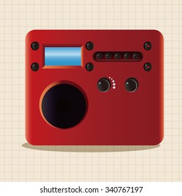 radio theme elements vector,eps