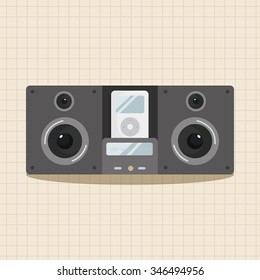 radio theme elements vector,eps