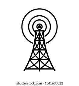 radio tower flat icon design