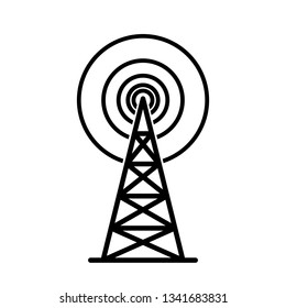 radio tower flat icon design
