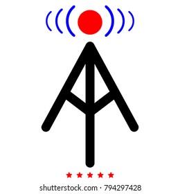 Radio tower icon .