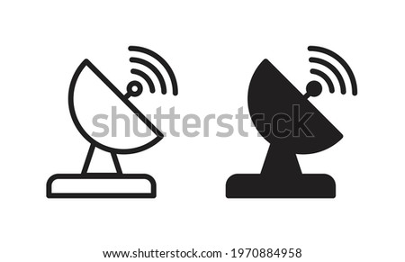 Radio Tower icon, antena Wireless sign vector