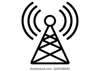 ícone torre de rádio, ícone torre de antena símbolo de ilustração vetorial. 