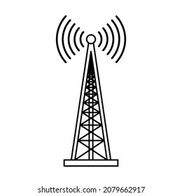 radio tower icon design template vector isolated illustration