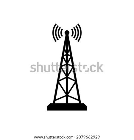 radio tower icon design template vector isolated illustration