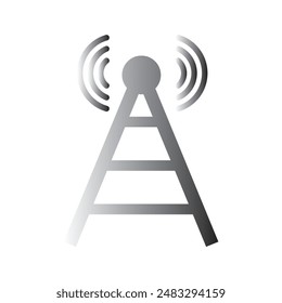 Funkturm-Symbol. Flache Design-Sender-Antenne-Vektorgrafik. Funkturm-Ikone für Website Design und Entwicklung.