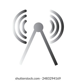 Icono de la torre de radio. Vector de antena de transmisor de diseño plano. Icono de torre de radio para diseño y desarrollo de Sitios web.