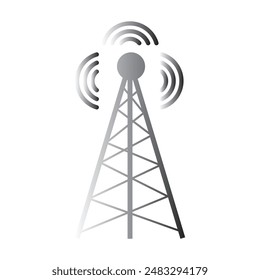 Funkturm-Symbol. Flache Design-Sender-Antenne-Vektorgrafik. Funkturm-Ikone für Website Design und Entwicklung.