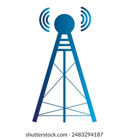 Radio tower icon. flat design transmitter antenna vector. Radio tower icon for website design and development.