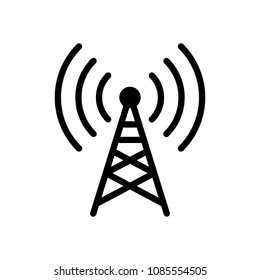 Radio tower icon. Linear style