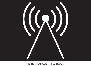 Funkturm-Symbol. Linearer Stil