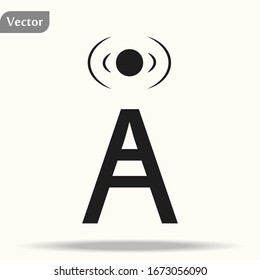 Radio Tower Icon on Square Original Illustration