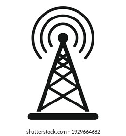 Radio tower icon. Simple illustration of radio tower vector icon for web design isolated on white background