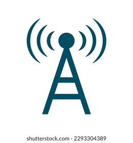 Icono de torre de radio. Icono de estación de radio. Vector.