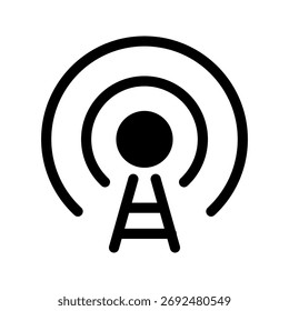 Ilustração de design de símbolo de vetor de ícone de torre de rádio