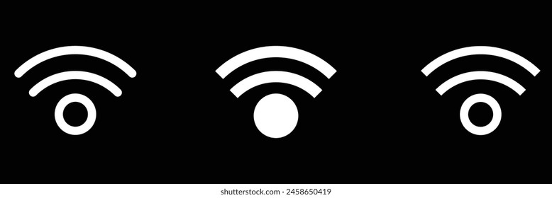 Radio tower  mast with radio waves for broadcast transmission line art vector icon for apps and websites, white radio tower design . Eps10.