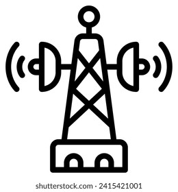Radio Tower space technology object illustration