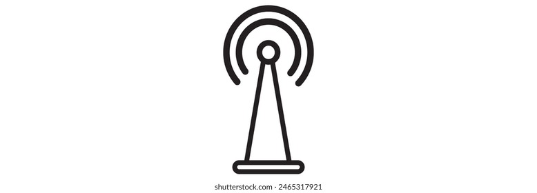 Radio tower transparent icon. Radio tower symbol design from Maps and locations collection. Simple element vector design eps 10