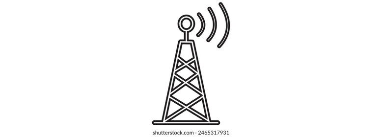 Radio tower transparent icon. Radio tower symbol design from Maps and locations collection. Simple element vector design eps 10