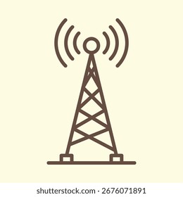 Radio Tower trendy artwork design useful creative vector Illustration perfect colorful background.eps