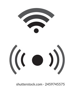 Icono de Vector de torre de radio, símbolo de antena transmisora. Diseño simple y plano para Web o App móvil