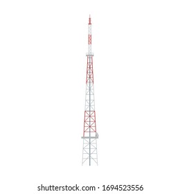 Radio tower vector icon.Cartoon vector icon isolated on white background radio tower.