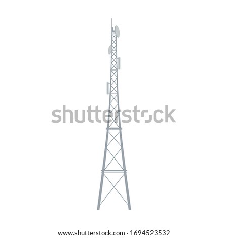Radio tower vector icon.Cartoon vector icon isolated on white background radio tower.