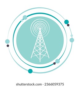 Radio tower vector illustration graphic icon symbol