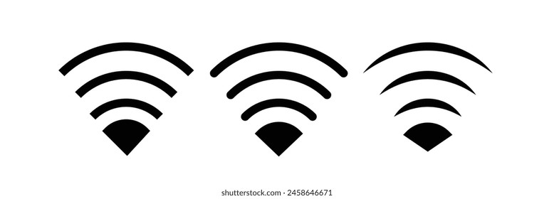 Radio towers, masts thin line icons set isolated on white. Satellite antenna, dish outline pictograms collection. Telecommunications, broadcasting structures vector elements for infographic, eps10.