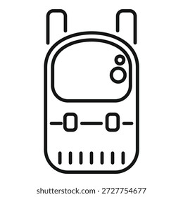 Radio transceiver with double antenna ensuring communication in emergency situations, featuring buttons and a display 