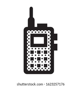 Radio Transceiver. Icon Filled with Dots.
