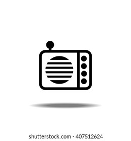 Radio Transistor Vector Icon Illustration