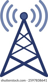 Radio Transmission Tower Icon Vector