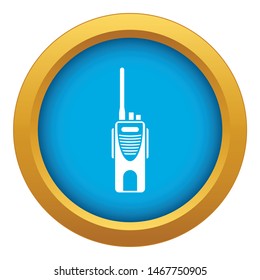 Radio transmitter icon blue vector isolated on white background for any design